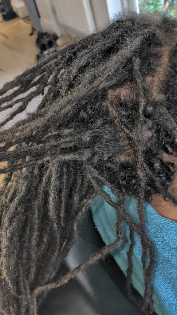 Locs — loose roots overhead