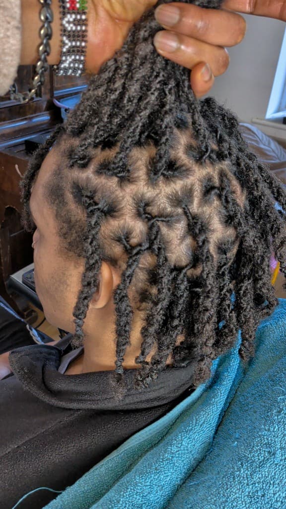 Starter locs with clean sectioning