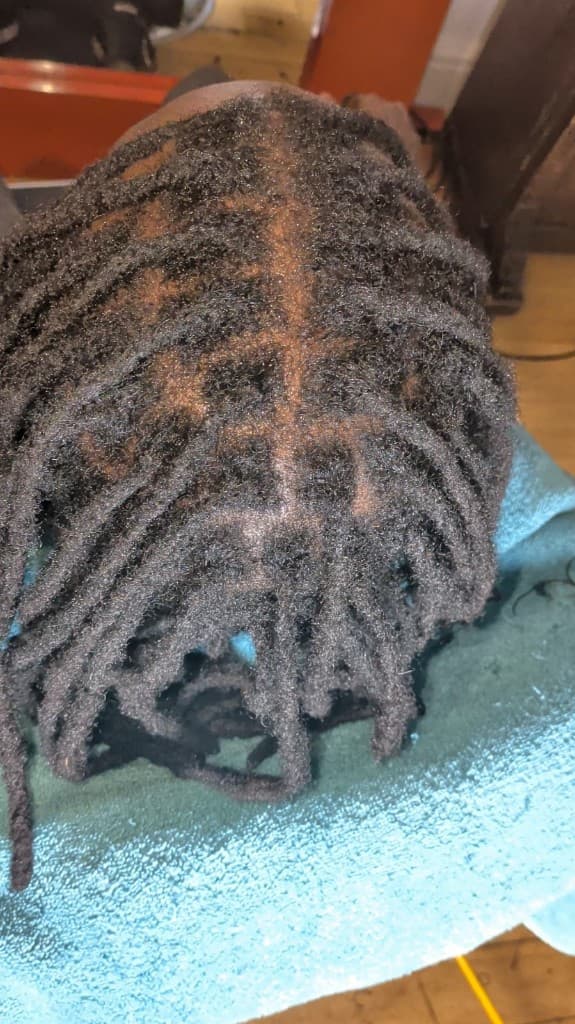 Instant locs — full install overhead view