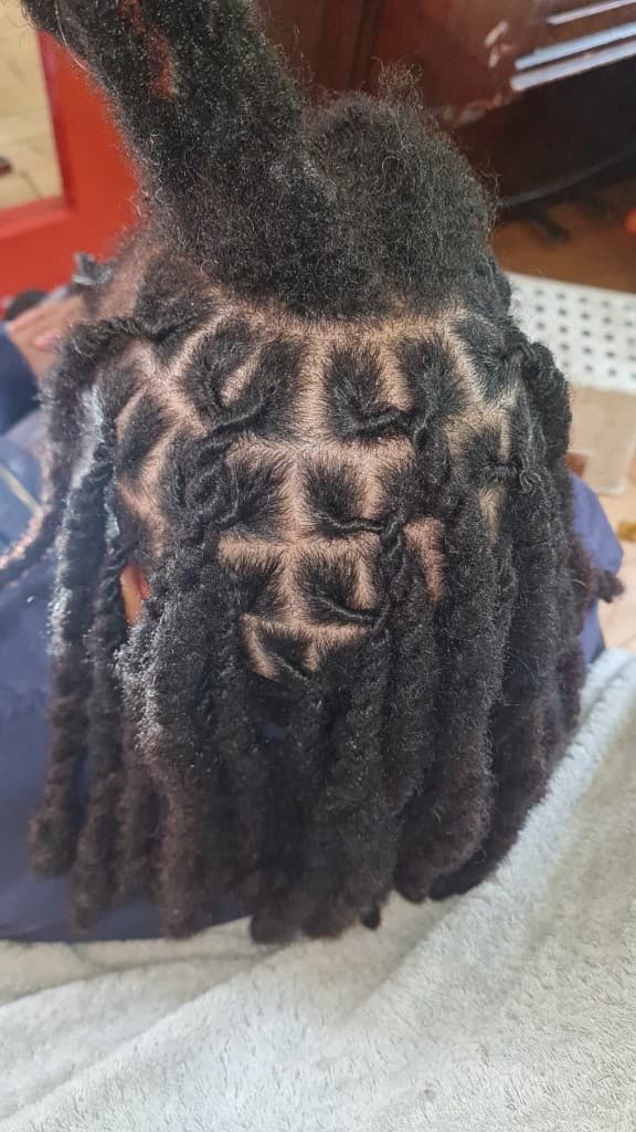 Traditional locs — after wash and retwist