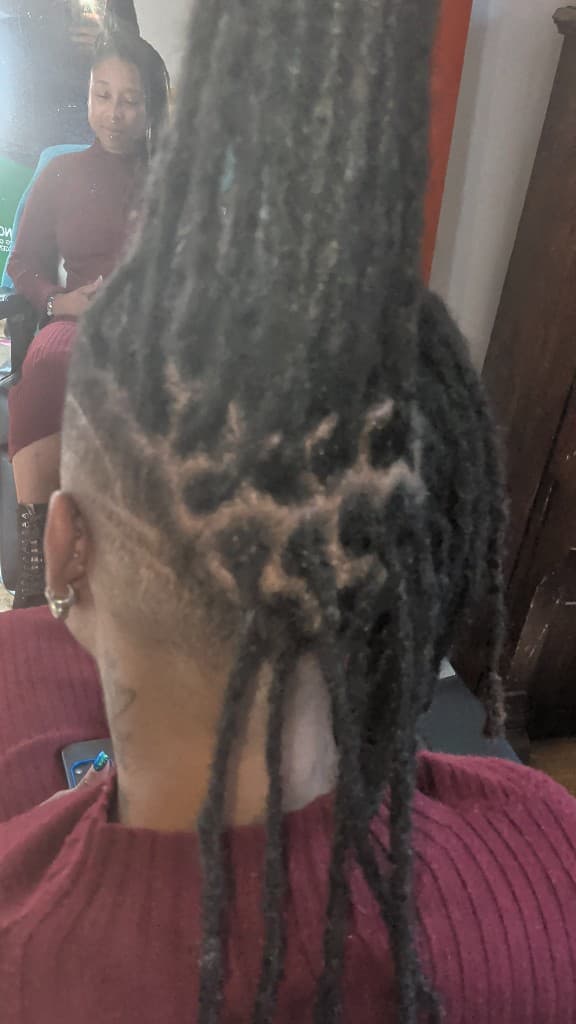 Traditional locs — undercut from behind